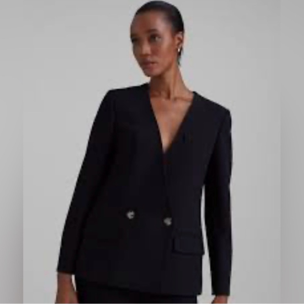 Club Monaco Collarless Black Women's Blazer